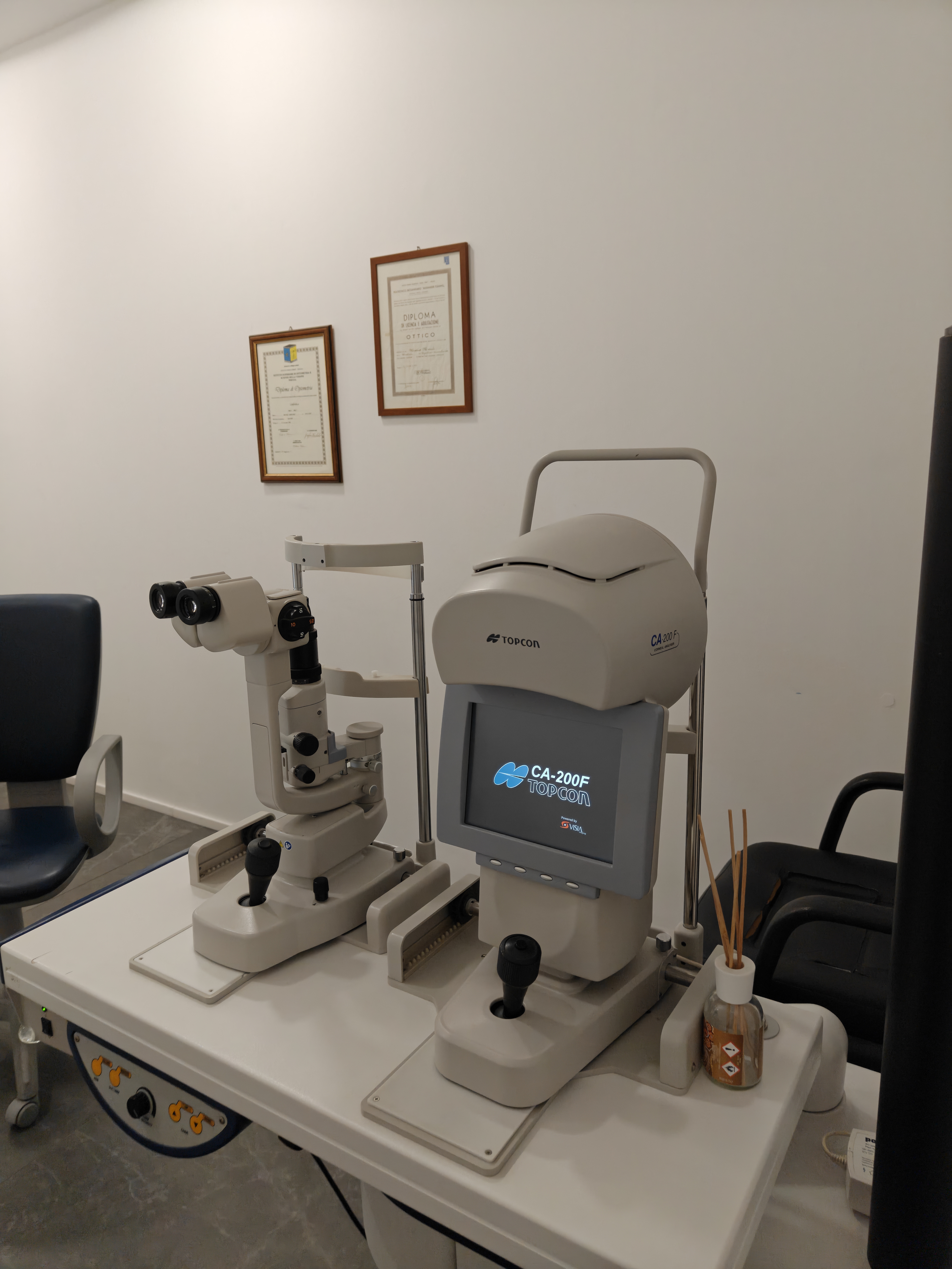 Abilitazione ottico, Topografo e Lampada a fessura per biomicroscopia